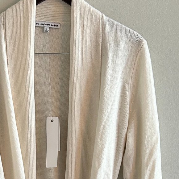 Frost White -  100% cashmere lounge robe NWT - Picture 3 of 10